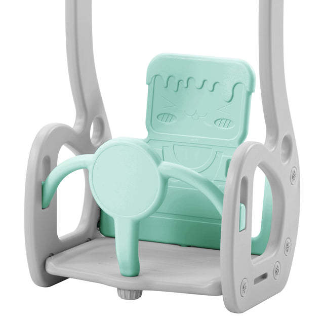 Toddler Slide and Swing Set 3 in 1, Kids Playground Climber Swing Playset with Basketball Hoops Freestanding Combination Indoor & Outdoor