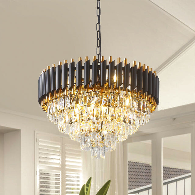 Modern American pendant diamond crystal chandelier -8 bulbs