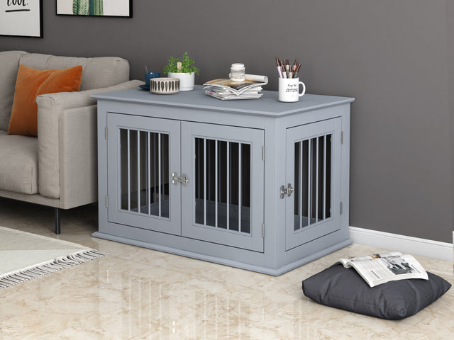 Pet house, Large Crate with Chew-Resistant Iron Bars, open from 2 directions