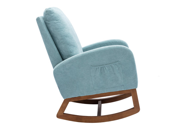COOLMORE  living  room Comfortable  rocking chair  living room chair   Light  Blue