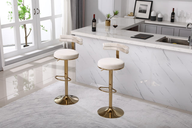 Bar Stools with Back and Footrest Counter Height Dining Chairs (2PCS/CTN)