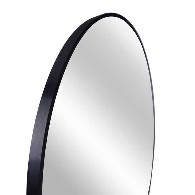 Round Mirror, Circle Mirror 36 Inch, Black Round Wall Mirror Suitable for Bedroom, Living Room, Bathroom, Entryway Wall Decor and More, Brushed Aluminum Frame Large Circle Mirrors for Wall