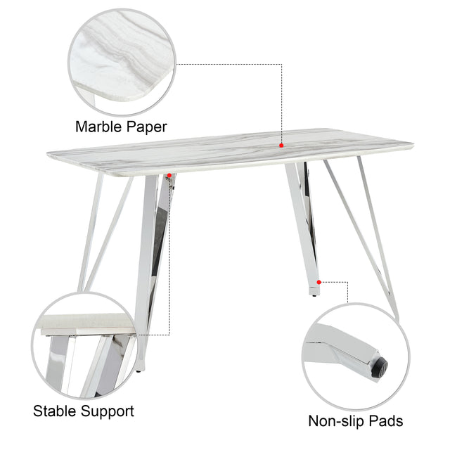 Bar table.Dining Table.Spacious MDF Top  Dining Table with plating Legs - Perfect for Bars and Gatherings at Home