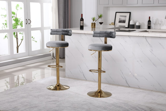 Bar Stools with Back and Footrest Counter Height Dining Chairs (2PCS/CTN)
