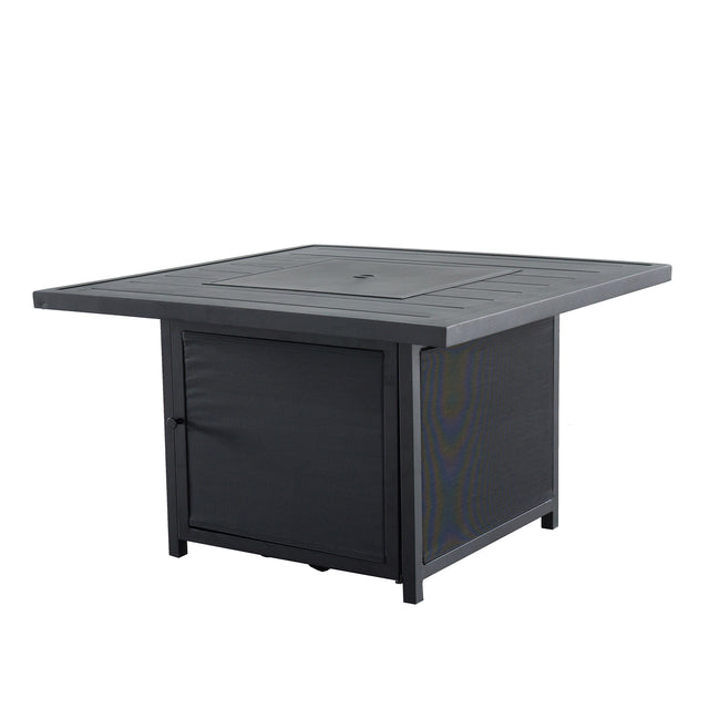 Ultimate Outdoor Elegance: 42" Square Aluminum Propane Patio Firepit Table - Stylish, Durable, and Cozy for Perfect Gatherings and Relaxation
