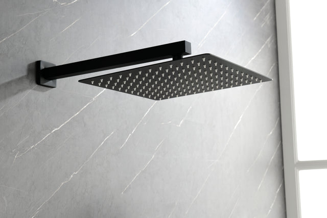 Shower System with Shower Head, Hand Shower, Slide Bar, Bodysprays, Shower Arm, Hose, Valve Trim, and Lever Handles