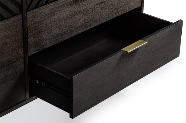 Modrest Daisy Mid-Century Dark Acacia Dresser