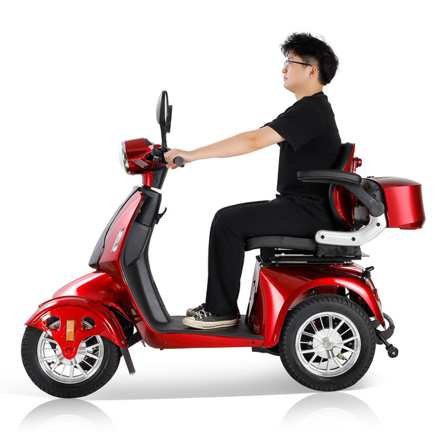 Fastest Mobility Scooter With Four Wheels For Adults & Seniors, Red 800W