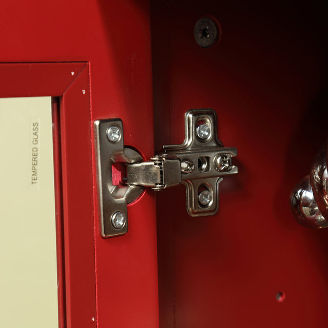 52"Wood TV Stand Console Red