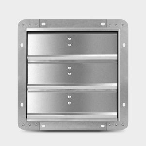 iPower 16 Inch Shutter Exhaust Fan Aluminum,High Speed 1550RPM, 1200 CFM, 1-Pack, Silver