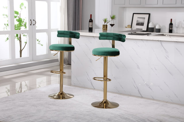 Bar Stools with Back and Footrest Counter Height Dining Chairs (2PCS/CTN)
