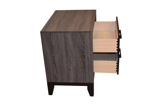 Galaxy Home Contemporary Hudson Made With Wood Nightstand in Gray