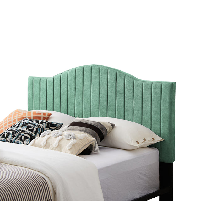 B111 Queen bed Beautiful line stripe cushion headboard  Strong iron frame with high temperature paint