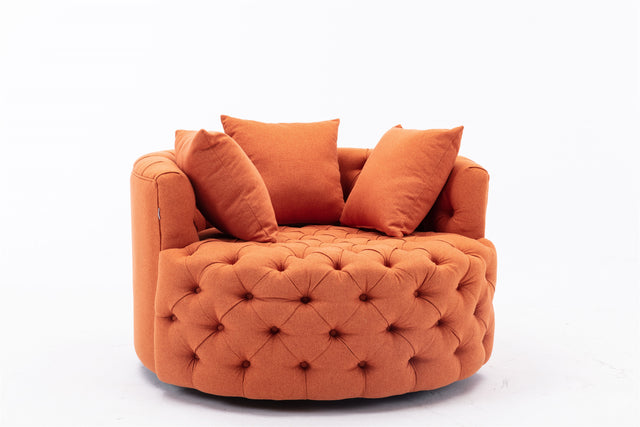 Modern  Akili swivel accent chair  barrel chair  for hotel living room / Modern  leisure chair Orange