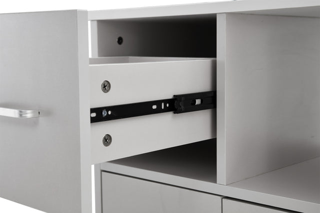 KITCH storage cabinet WHITE-Black, move with roller..