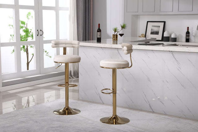 Bar Stools with Back and Footrest Counter Height Dining Chairs (2PCS/CTN)