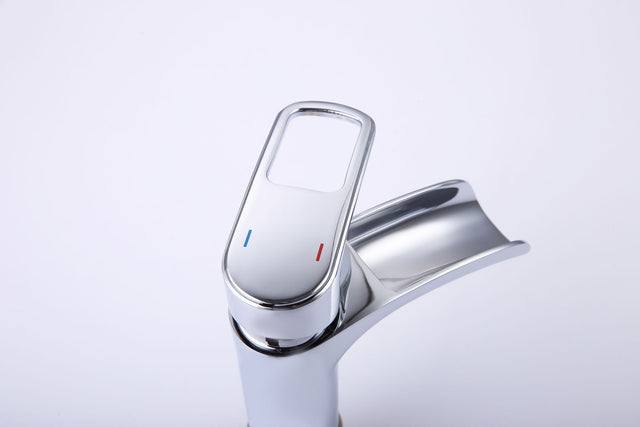 Bathroom Faucet Waterfall Bathroom Faucet Pop Up Drain Bathroom Sink Faucet,Faucet for Bathroom Sink,Single Handle Single Hole Bathroom Faucets