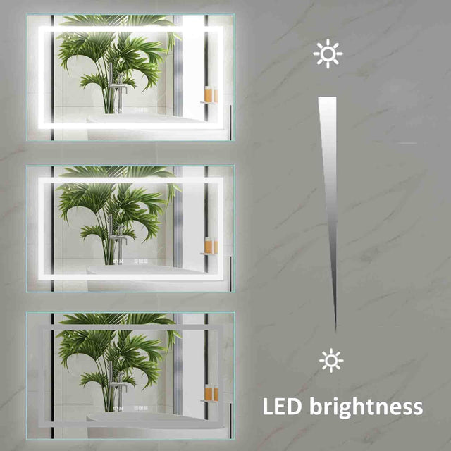 24''x40''LED Lighted Bathroom Medicine/Mirror Cabinet with Light-Sensor Night Light