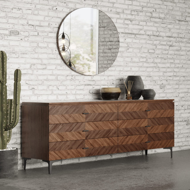 Modrest Paula Mid-Century Walnut Dresser