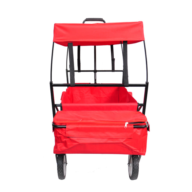 Garden Shopping Beach Cart folding wagon（red）