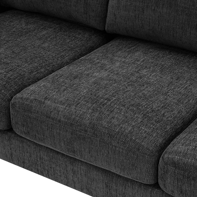[VIDEO provided] [New]Modern 3-Piece Sofa Sets with Sturdy Metal Legs,Linen Upholstered Couches Sets Including 3-Seat Sofa, Loveseat and Single Chair for Living Room Furniture Set (1+2+3 Seat)