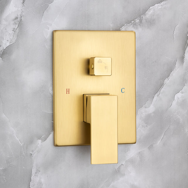 Rainfall 10 inch Shower System Bathroom Luxury Rain Mixer Silver Shower Combo Set Wall Mounted Shower Head Systems with High Pressure Head Hand Held Square Shower Head Polished Chrome Rough-in Valve