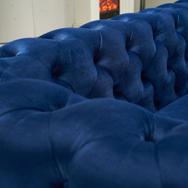 Modern velvet sofa BLUE color