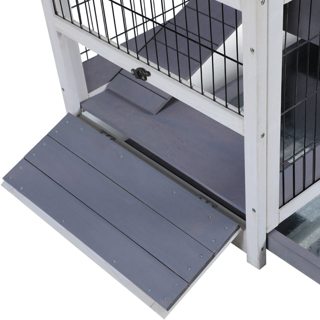 Wood Rabbit Hutch,Guinea Pig House Leak Proof Design
