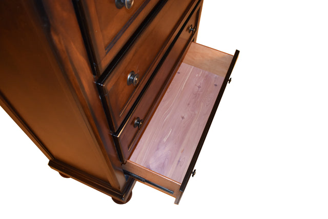 Galaxy Home Austin Chest Made with Wood in Dark Walnut Color