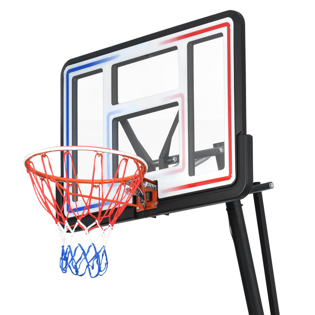 Portable Basketball Hoop Basketball System 8-10ft Height Adjustable for Youth Adults LED Basketball Hoop Lights, Colorful lights, Waterproof，Super Bright to Play at Night Outdoors,Good Gift for Kids