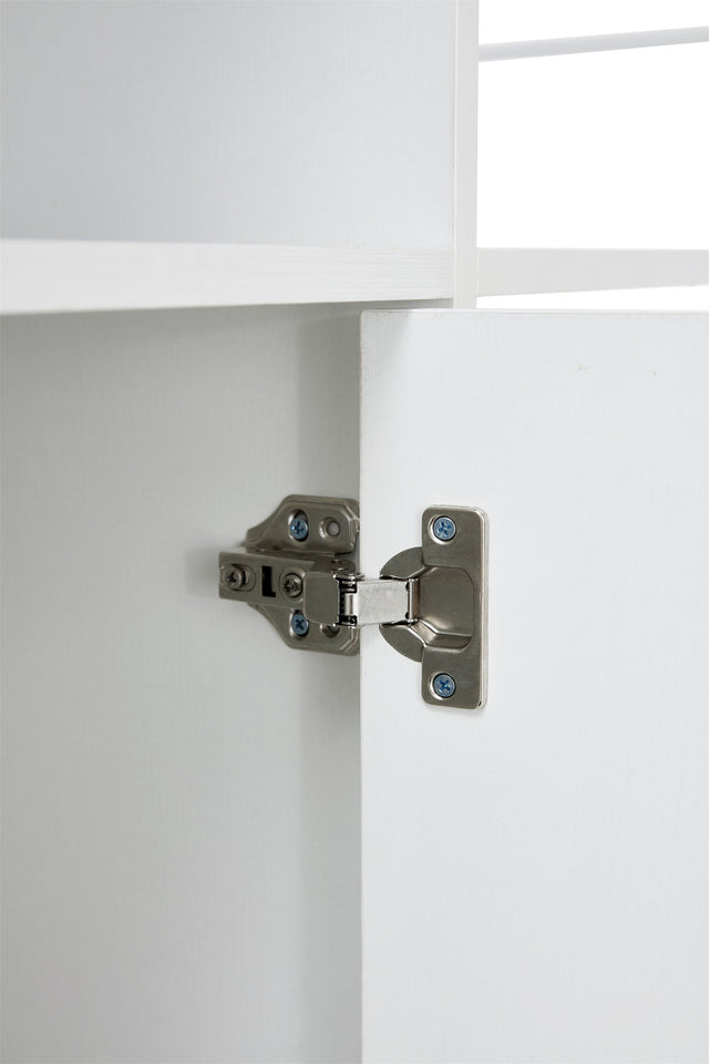 KITCH storage cabinet WHITE-Black, move with roller..