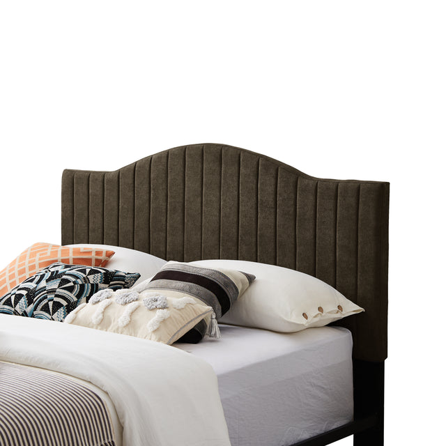 B111 Full bed Beautiful line stripe cushion headboard  Strong iron frame with high temperature paint