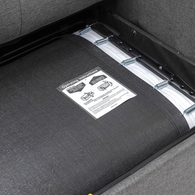 78.3" Convertible Sleeper Sofa Bed,Linen Pull Out Couch with Storage Chaise,Sleeper Counch with Memory Foam Mattress for  Small Space Living Room Bedroom Office,Gray