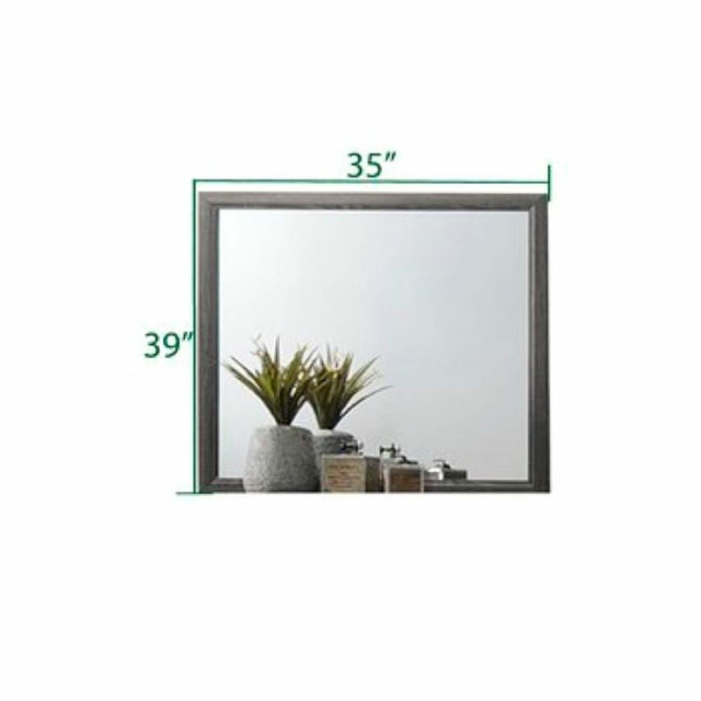 Sierra Full 4 Pc Contemporary Bedroom Set Made with Wood in Gray