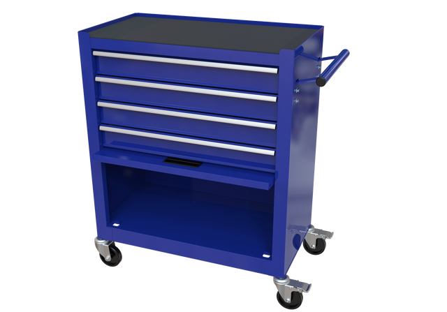 4 DRAWERS BLUE TOOL CABINET WITH TOOL SETS