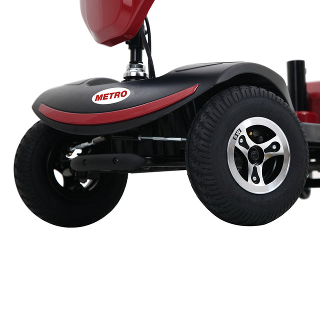 W429S00032 PATRIOT RED Outdoor compact mobility scooter with windshield