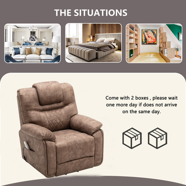 Orisfur. Power Lift Chair with Adjustable Massage Function, Recliner Chair with Heating System for Living Room