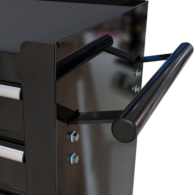 4 DRAWERS BLACK TOOL CABINET WITH TOOL SETS