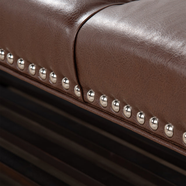 Wooden Base Upholstered Bench for Bedroom for Entryway