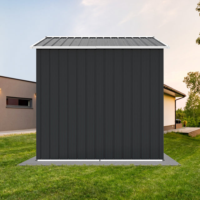 Metal garden sheds 6ftx8ft outdoor storage sheds Dark-grey