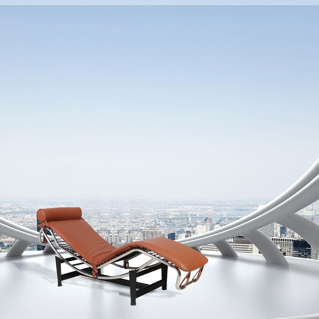 Le Corbusier LC-4 Style Replica Chaise Lounge Chair Mid Century Modern for living room/bedroom