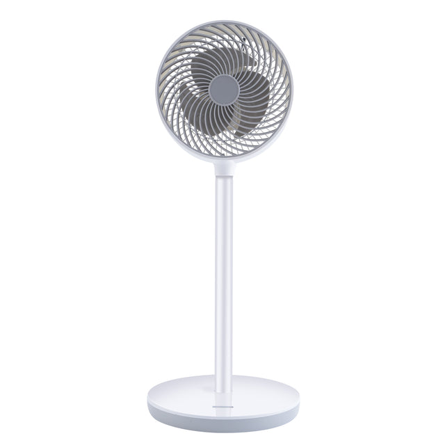 Simple Deluxe 7 inch Stand Fan, 3 Speeds & 3 Modes, 15 Hours Timer, 70° Oscillating Circulating Fan, with Remote Control, Air Circulation Fan for Room, Indoor,White