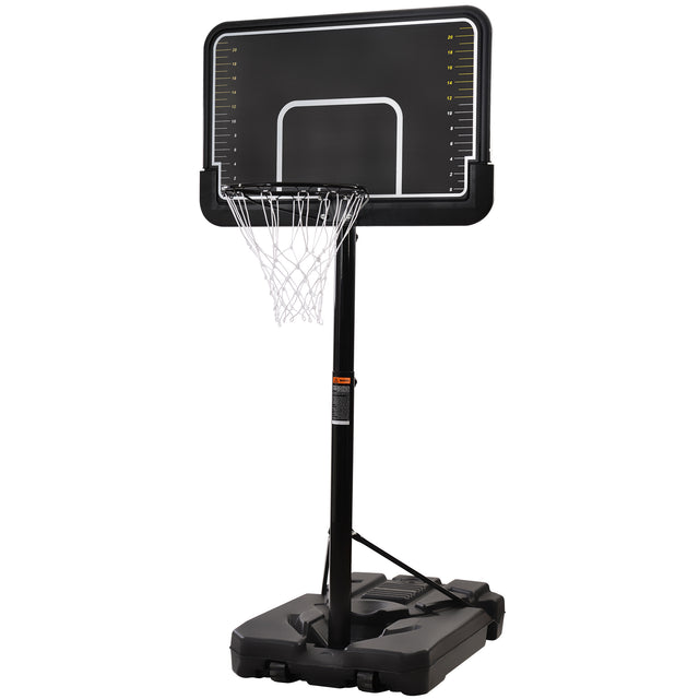 Portable Basketball Hoop & Goal with Vertical Jump Measurement, Outdoor Basketball System with 6.6-10ft Height Adjustment for Youth, Adults