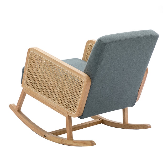 Trachin Rocking Chair with Rattan Arms