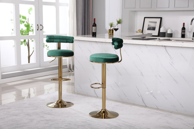 Bar Stools with Back and Footrest Counter Height Dining Chairs (2PCS/CTN)