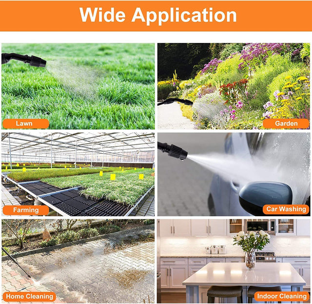 iPower 1.35 Gallon Lawn Garden Pump Sprayer with 2 Different Spray Patterns, Adjustable Shoulder Strap Pressure Relief Valve, Multi-Purpose for Yard, Weed, Plant, 1.35gallon