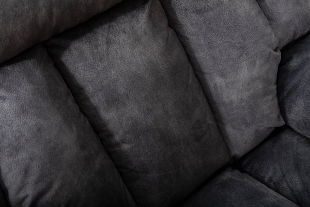 Massage Rocker Recliner with Heat and Vibration, Manual Rocking Recliner Chair with Vibrating Massage, Comfy Padded Overstuffed Recliner Soft Fabric Heated Recliner (Grey)