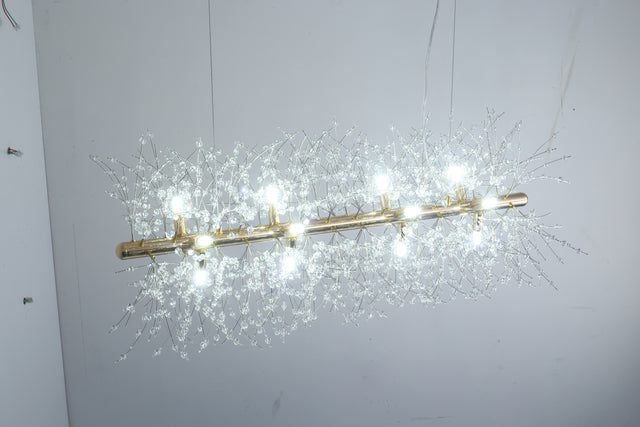 Modern American multi-particle crystal chandelier -12 bulbs -G9 lamp holder