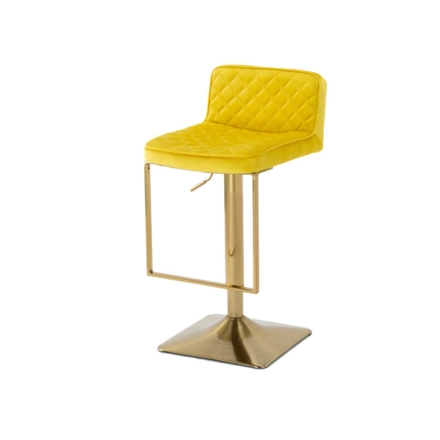 SUPERJARE Bar Stools  - Swivel Barstool Chairs with Back, Modern Pub Kitchen Counter Height，velvet, ( 1pc/ctn )