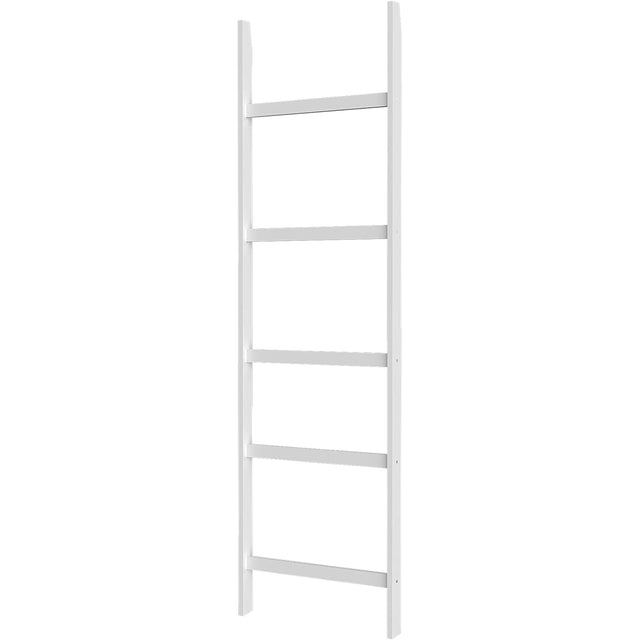 Blanket Ladder, 5-Layer Towel Racks, Blanket Holder with Anti-Slip Construction Home Decor, Decorative Blanket, Quilt, Towel, Scarf Ladder Shelves for Livingroom, Bedroom, Bathroom, White
